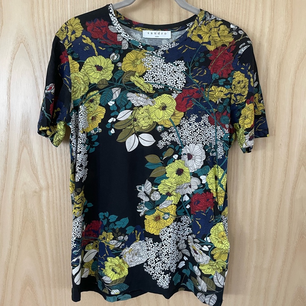 Sandro printed t shirt size S